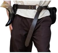 Leonardo Carbone® Ceinture viking unisexe en cuir avec gaufrage celtique Kegan - Ceinture en cuir pour homme, vêtements médiévaux, ceinture pour femmes, LARP, carnaval, cosplay, passe-temps - 100 %