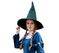 Leonardo Carbone® Chapeau de sorcière Agata - Costume de sorcière, vêtement médiéval, costume d'Halloween pour femme, chapeau de sorcier, chapeau de magicien, vêtements LARP, carnaval, cosplay - 100 %