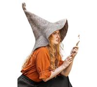 Leonardo Carbone® Chapeau de sorcière Glinda - Costume de sorcière, vêtement médiéval, costume d'Halloween pour femme, chapeau de sorcier, chapeau de magicien, vêtements LARP, carnaval, cosplay - 100