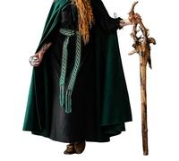 Leonardo Carbone® Elina Ceinture unisexe Viking - Ceinture médiévale pour homme - Ceinture pour femme - Vêtements LARP, carnaval, cosplay, costume de Hobbit - 100 % coton, vert, 235 cm