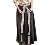 Leonardo Carbone® Elina Ceinture unisexe Viking - Ceinture médiévale pour homme - Ceinture pour femme - Vêtements LARP, carnaval, cosplay, costume de Hobbit - 100 % coton, naturel, 235 cm