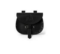 LEONARDO CARBONE Erin Sac banane unisexe en cuir | Gaufrage celtique | Boucles pratiques | Carnaval, Halloween, cosplay, LARP, sac de ceinture, sac | 100 % cuir, Noir , Taille unique, Sac banane