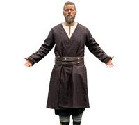 Leonardo Carbone® Jupe à rabat classique Balder pour homme - Silhouette élégante - Parfaite pour les jeux de rôle - Vêtements médiévaux - Costume viking - Cape - Jupe d'armes - Étole - Laine, marron,