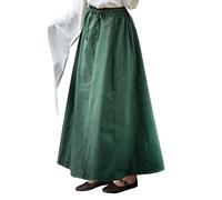 Leonardo Carbone® Jupe Smilla pour femme - Taille élastique - Coupe fluide - Carnaval, Halloween, cosplay, LARP - Jupe médiévale - Costume - Robe - 100 % coton