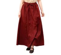 Leonardo Carbone® Jupe Smilla pour femme - Taille élastique - Coupe fluide - Carnaval, Halloween, cosplay, LARP - Jupe médiévale - Costume - Robe - 100 % coton