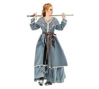 Leonardo Carbone® Manteau Viking Birka Skadi - Manteau pour femme classique et médiéval - Veste d'hiver pour femme - Coupe-vent - Costume de carnaval - Vêtements LARP - Viking - Cosplay pour femme