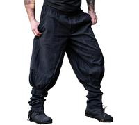 Leonardo Carbone® Pantalon Tiago avec lacets pour les jambes - Pantalon médiéval pour homme, pantalon viking, costume pour homme, tenue de festival, LARP, cosplay, pantalon de loisirs long, 100 %
