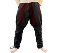 Leonardo Carbone® Pantalon Viking Magnus avec lacets pour les jambes - Pantalon médiéval - Pantalon viking - Costume - Tenue de festival - Pour jeux de rôle, cosplay, loisirs - 100 % coton,