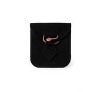 LEONARDO CARBONE Sac banane unisexe en cuir | Boucle serpent | Cuir velours coupé à la main | Carnaval, Halloween, cosplay, LARP | 100 % cuir véritable, Noir , Taille unique, Sac banane