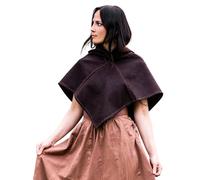 Leonardo Carbone® Skjoldehamn Gugel Viking Halfdan Unisexe - Vêtement médiéval pour homme et femme - Chapeau médiéval - Costume de Hobbit - LARP - Viking - Cosplay - Halloween - Marron