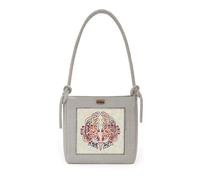 Leonardo Carbone Tora Sac à bandoulière unisexe | Broderie viking | Motif chevrons | Carnaval, Halloween, cosplay, LARP, sac à bandoulière, sac | 100 % coton naturel Taille unique