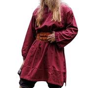 Leonardo Carbone® Tunique avec bordure Halvor - Vêtement médiéval pour homme, chemise médiévale, chemises de loisirs à manches longues, costume de carnaval, tunique viking, vêtement LARP - 100% coton