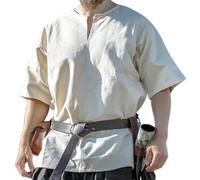 Leonardo Carbone Tunique Viking à Manches Courtes Olaf Ècru L