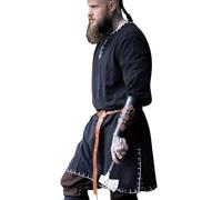 Leonardo Carbone® Tunique viking Erwin - Vêtement médiéval pour homme, chemise médiévale, chemises de loisirs à manches longues, costume de carnaval pour homme, tunique viking, vêtements LARP - 100 %