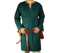 Leonardo Carbone® Tunique Viking Erwin - Vêtement médiéval pour homme, chemise médiévale, chemises de loisirs à manches longues, costume de carnaval pour homme, tunique viking, vêtements LARP - 100