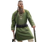 Leonardo Carbone® Tunique viking Freki - Vêtement médiéval pour homme, chemise médiévale, chemises de loisirs à manches longues, costume de carnaval pour homme, tunique viking, vêtements LARP - 100 %