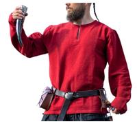 Leonardo Carbone® Tunique Viking Ivar - Vêtement médiéval pour homme, chemise médiévale, chemises de loisirs à manches longues, costume de carnaval pour homme, tunique viking, vêtements LARP - 100 %