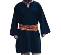 Leonardo Carbone® Tunique Viking Thor - Vêtement médiéval pour homme, chemise médiévale, chemises de loisirs à manches longues, costume de carnaval pour homme, tunique viking, vêtements LARP - 100 %