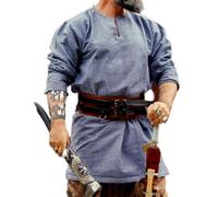 Leonardo Carbone® Tunique viking Torsten - Vêtement médiéval pour homme, chemise médiévale, chemises de loisirs à manches longues, costume de carnaval pour homme, tunique viking, vêtements LARP - 100