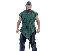 Leonardo Carbone® Waldläufer Tunique Aldon Unisexe - Vêtement médiéval pour homme et femme, chemise médiévale, chemises de loisirs à manches courtes, costume de carnaval, vêtements LARP - 100% coton