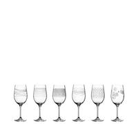 Leonardo Casella 061799 Lot de 6 verres à vin, calices à pied, convient au vin rouge et blanc, avec motifs, passent au lave-vaisselle, résistant aux chocs, 430 ml