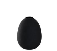 Leonardo CASOLARE Vase de décoration, vase pour fleurs ou pour la décoration en métal, noir industriel, 16,4 cm, 073752