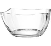 LEONARDO HOME Piazza 024409 Bol de service, en verre, passe au lave-vaisselle, saladier moderne, bol fonctionnel, hauteur 12 cm, transparent