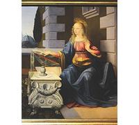 Leonardo Da Vinci Black Paper Sketchbook: The Annunciation Draw With Vivid Colors Large Artistic Sketch Pad For Gel Ink Pens, Colored Pencils, Chalk, Or Metallic Markers Renaissance Art Of Jes