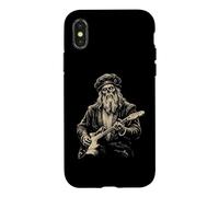 Leonardo da Vinci Guitare Zombie Renaissance Italienne Coque pour iPhone X/XS