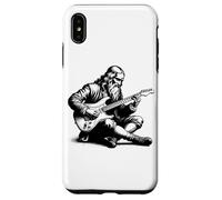 Leonardo da Vinci Jouant de la Guitare Noir Imprimé Drôle Coque pour iPhone XS Max