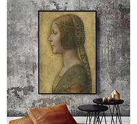 Leonardo Da Vinci Kit de peinture diamant Tête de femme pour adultes 5D Diamant en cristal Art avec accessoires Outils Image DIY Art Artisanat pour décoration d'intérieur Cadeau