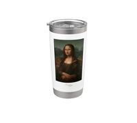 Leonardo da Vinci Mona Lisa Ensemble cadeau pour enseignant d'art Gobelet isotherme en acier inoxydable double paroi