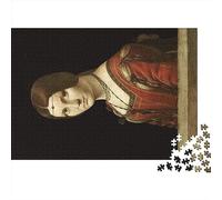 Leonardo Da Vinci Puzzle, La Belle Ferronniere Puzzles pour Adultes, des Cadeau Intéressants, Peintures d'art De Décoration Jeu Cadeau Unique 1000pcs