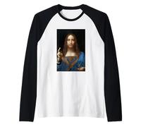 Leonardo da Vinci Salvator Mundi Religieux Jésus Chrétien Manche Raglan
