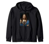 Leonardo da Vinci Salvator Mundi Religieux Jésus Chrétien Sweat à Capuche