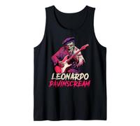 Leonardo da Vinci Zombie Jouant de la Guitare Renaissance Musique Débardeur