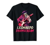 Leonardo da Vinci Zombie Jouant de la Guitare Renaissance Musique T-Shirt