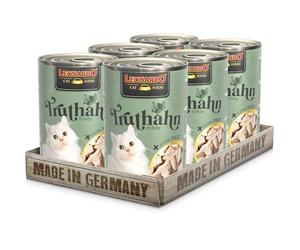 LEONARDO Dinde + Filet Extra | (6 x 400g) Dinde + Filet de Dinde Extra | Nourriture Humide en boîte avec Extra Filet | sans céréales et avec Une teneur en Via