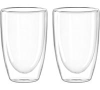 Leonardo Doppelwandbecher Duo, 2er Set, Teebecher, Becher, Tasse, Doppelwandig, Borosilikatglas, Klar, 400 ml, 053061