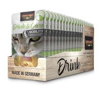 Leonardo Drink & Care Mobilité Poulet | 20 x 40 g | Aliment complémentaire pour Chats Adultes | pour Soutenir l'hydratation et la Fonction articulaire