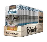 LEONARDO Drink Salmon [20x40g Drink au Saumon] Boisson pour Chats | Bouillon de Viande sans céréales avec lamelles de Viande | Complément Alimentaire pour Chats