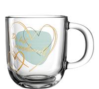 Leonardo Emozione 033231 Tasse avec motif cœur vert Passe au micro-ondes 400 ml