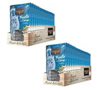 LEONARDO Finest Selection Truite & Catnip | Pack Double | 2 x 16 x 85 g | Nourriture Humide pour Chats Adultes | Recommandé en Cas d'intolérance Alimentaire | Sachet fraîcheur