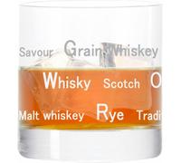 Leonardo Gobelet à whisky, verre à whisky à thème avec écritures style 01, tumbler, cadeau verre d'ambiance avec gravure amusante, verre, 190 ml