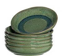 LEONARDO HOME 018541 MATERA Lot de 6 assiettes en céramique Vert