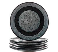 LEONARDO HOME 018555 MATERA Lot de 6 assiettes en céramique, anthracite