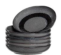 Leonardo Home Assiettes MATERA 018562 – Lot de 6 en céramique Anthracite