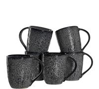 LEONARDO HOME 018563 MATERA Lot de 6 gobelets, en céramique, anthracite