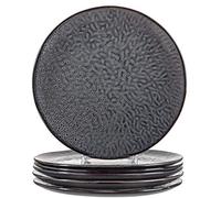 LEONARDO HOME 018565 MATERA Lot de 6 assiettes en céramique, anthracite