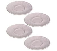 LEONARDO HOME 018578 MATERA Lot de 4 soucoupes en céramique Rose 11 cm
